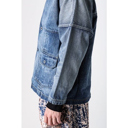 PLEATS DENIM CARDIGAN 3YR WASH （INDIGO）｜詳細画像