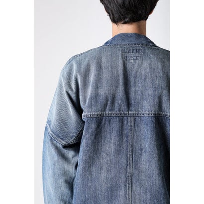 PLEATS DENIM CARDIGAN 3YR WASH （INDIGO）｜詳細画像