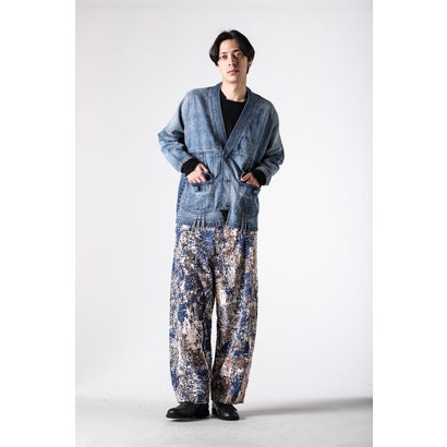 PLEATS DENIM CARDIGAN 3YR WASH （INDIGO）｜詳細画像