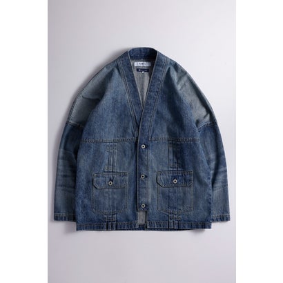 PLEATS DENIM CARDIGAN 3YR WASH （INDIGO）｜詳細画像