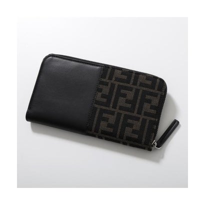 フェンディ FENDI FENDI ラウンドファスナー長財布 7M0210 B139 FFジャカード （F0XLL/BLACK+DARK-BROWN-T）｜詳細画像