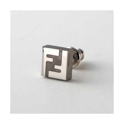 フェンディ FENDI FENDI スタッドピアス 7AK073 B08J  片耳販売 FFロゴ （F0FDY/STEEL-PALLADIUM）｜詳細画像