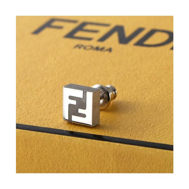 スタッドピアス 7AK073 B08J  片耳販売 FFロゴ （F0FDY/STEEL-PALLADIUM）