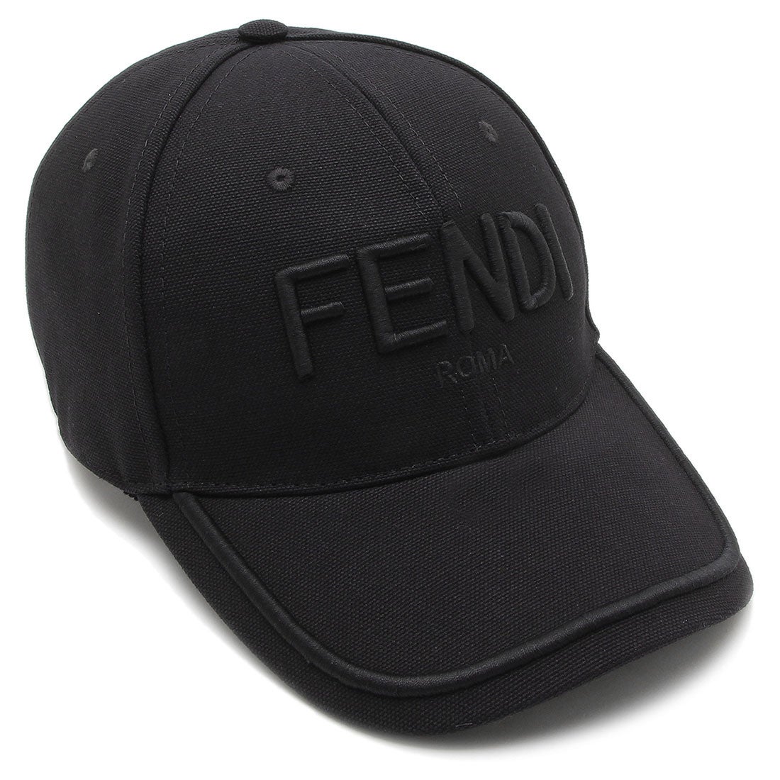 フェンディ FENDI 帽子 キャップ 調整ストラップ ブラック メンズ