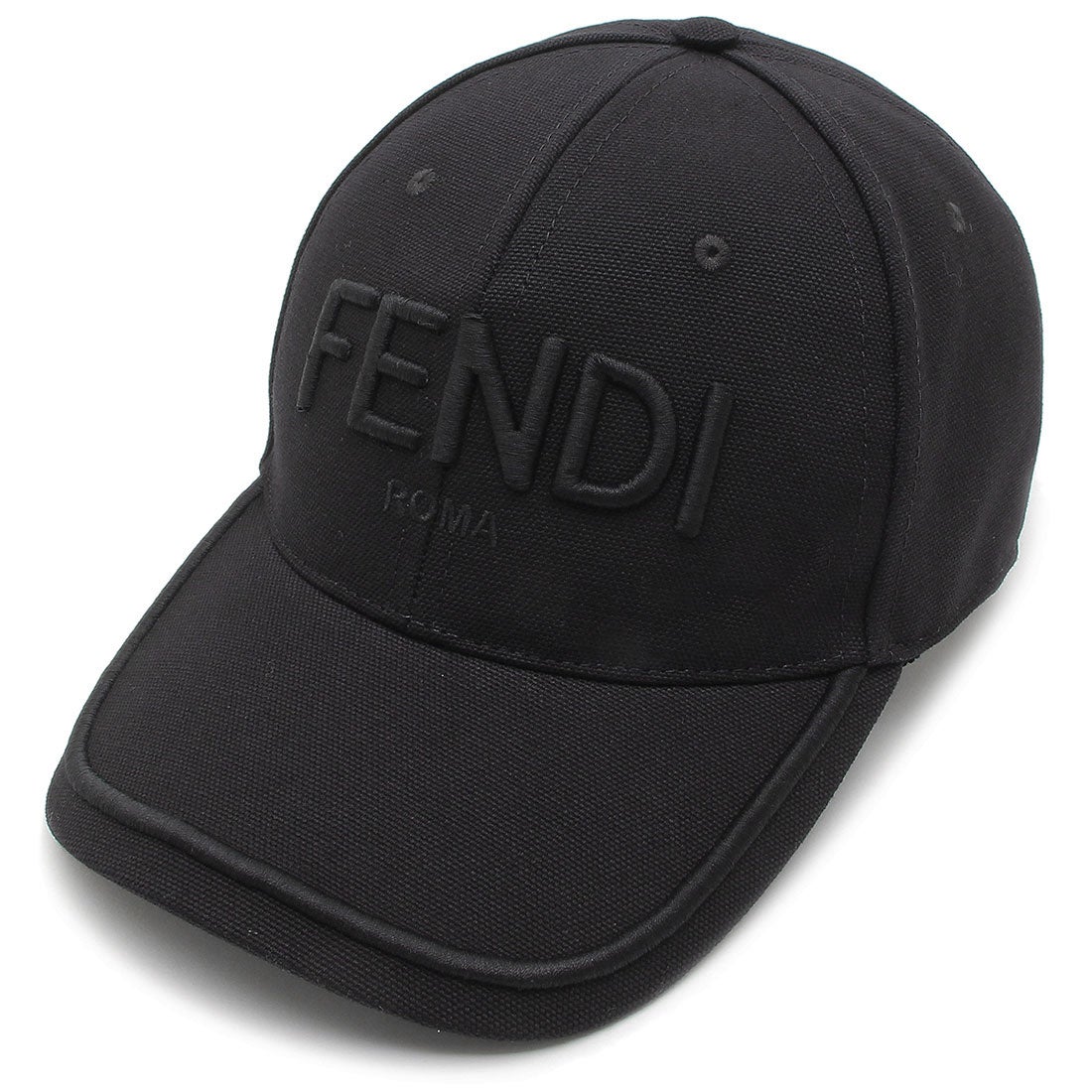 フェンディ FENDI 帽子 キャップ 調整ストラップ ブラック メンズ