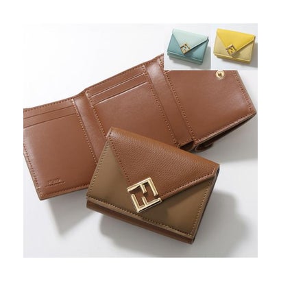 フェンディ FENDI FENDI 三つ折り財布 8M0559 ALV4 FFダイヤモンド （F1URW/SAND+SELLIER）｜詳細画像
