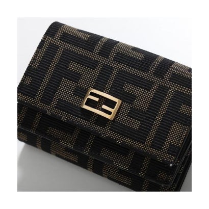 フェンディ FENDI FENDI 三つ折り財布 Mini Tube 8M0595 B1JY （F0VAT/DARK-BROWN-TOBACCO）｜詳細画像
