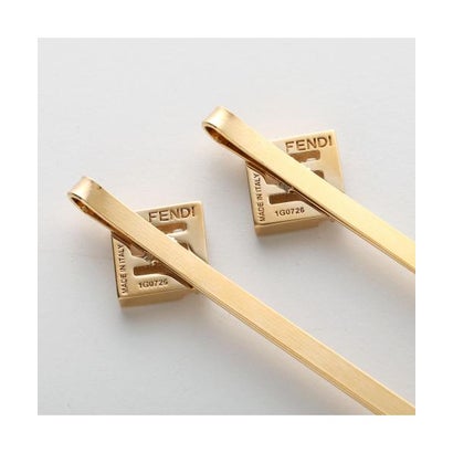 フェンディ FENDI FENDI ヘアピン 8AL490 ATEP FFロゴ （F089U/SOFT-GOLD+CRYSTAL）｜詳細画像