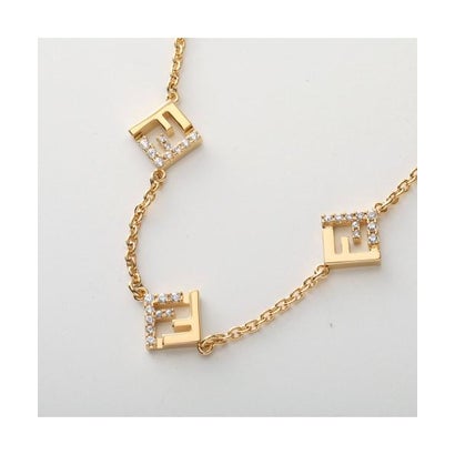 フェンディ FENDI FENDI ネックレス Forever 8AL493 ATEP （F089U/SOFT-GOLD+CRYSTAL）｜詳細画像