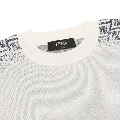 フェンディ FENDI セーター ニット FFロゴ ホワイト マルチカラー メンズ FENDI FZX005 AN3Y F0MYN （WHITE）｜詳細画像
