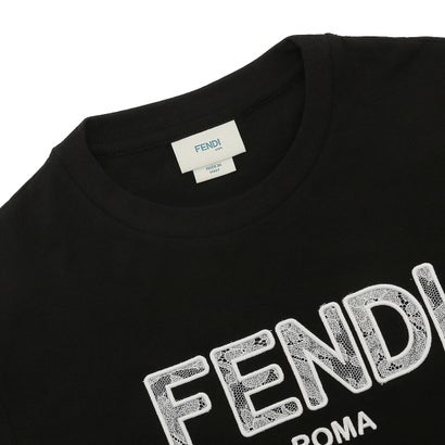 フェンディ 子供服 Tシャツ カットソー ブラック キッズ レディース FENDI JFI306 7AJ F0GME （BLACK）｜詳細画像