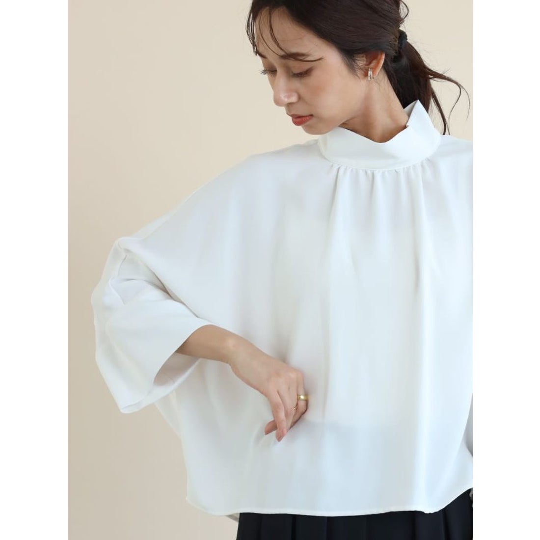 フェンネル FENNEL バックボタンデザイントップス （ブラック