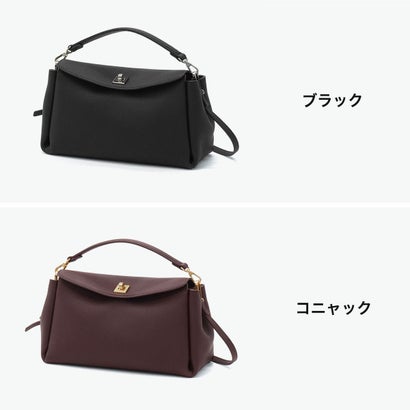 フィールアンドテイスト FEEL AND TASTE ショルダーバッグ レディース ブランド 斜めがけ 大人 ショルダー 2WAY トート バッグ 斜めがけバッグ 小さめ ミニ 本革 きれいめ 軽量 軽い 革 レザー 上品 MILA F222B651 （ブラック）｜詳細画像