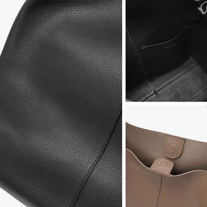 フィールアンドテイスト FEEL AND TASTE トートバッグ レディース 大容量 大きめ A4 かわいい トート バッグ 縦型 本革 革 レザー 通勤 オフィス ブランド 上品 日本製 プリエ ノット Plie knot M F222B541 （トリュフ）｜詳細画像