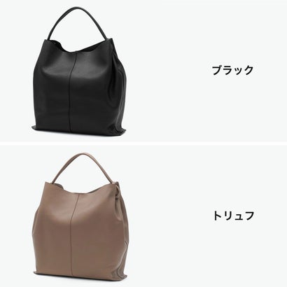 フィールアンドテイスト FEEL AND TASTE トートバッグ レディース 大容量 大きめ A4 かわいい トート バッグ 縦型 本革 革 レザー 通勤 オフィス ブランド 上品 日本製 プリエ ノット Plie knot M F222B541 （ブラック）｜詳細画像