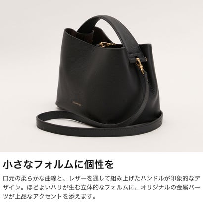 フィールアンドテイスト FEEL AND TASTE ショルダーバッグ レディース ブランド 斜めがけ 大人 ショルダー 2WAY トート バッグ 斜めがけバッグ 小さめ ミニ 本革 きれいめ 軽量 軽い 革 レザー 上品 boat S F222B591 （ブラック）｜詳細画像