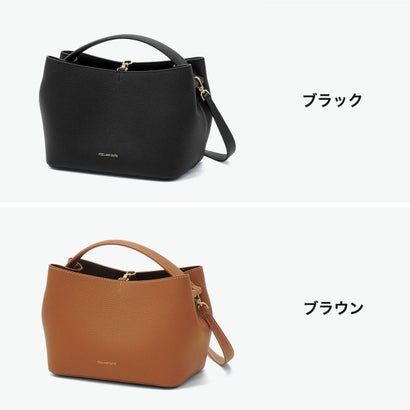 フィールアンドテイスト FEEL AND TASTE ショルダーバッグ レディース ブランド 斜めがけ 大人 ショルダー 2WAY トート バッグ 斜めがけバッグ 小さめ ミニ 本革 きれいめ 軽量 軽い 革 レザー 上品 boat S F222B591 （ブラック）｜詳細画像