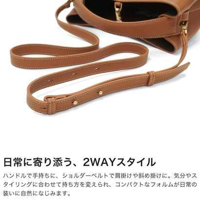 フィールアンドテイスト FEEL AND TASTE ショルダーバッグ レディース ブランド 斜めがけ 大人 ショルダー 2WAY トート バッグ 斜めがけバッグ 小さめ ミニ 本革 きれいめ 軽量 軽い 革 レザー 上品 boat S F222B591 （ブラウン）｜詳細画像