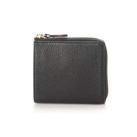 イタリアンレザーウォレット メンズコンパクト財布 折り財布 小さい財布 （ブラック）