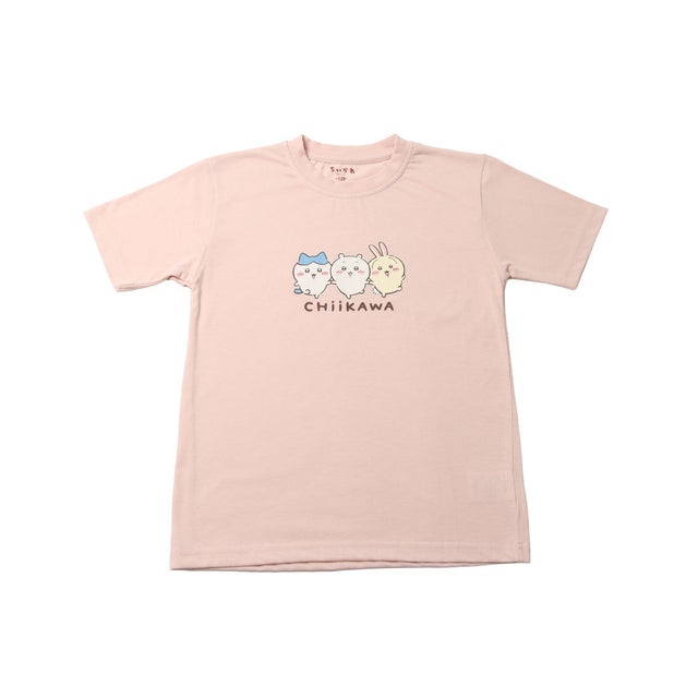 ジュニア 半袖シャツ アニメちいかわ GIRLS カジュアルTシャツ 22863349 （ピンク）