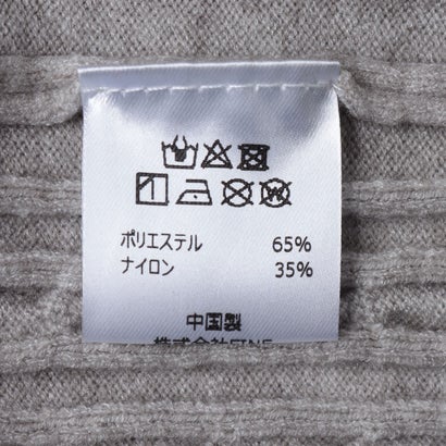ケーブル編みヘンリーネックスリムニット （GRAY）｜詳細画像
