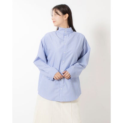 ファイン FINE 【AND SEARCH】2WAYハイネックシャツ （ブルー）｜詳細画像