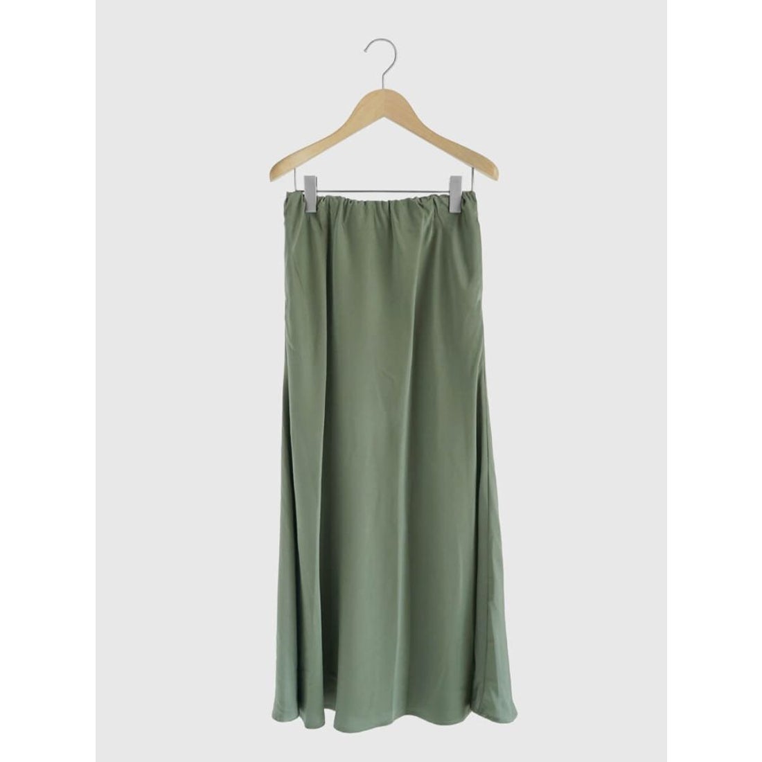 フィーカ FIKA. Long satin skirt （カーキ） -アウトレット通販 