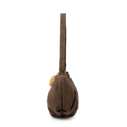 Puffer Shirring Hobo Bag / パファーシャーリングホーボーバッグ （DARK BROWN）｜詳細画像