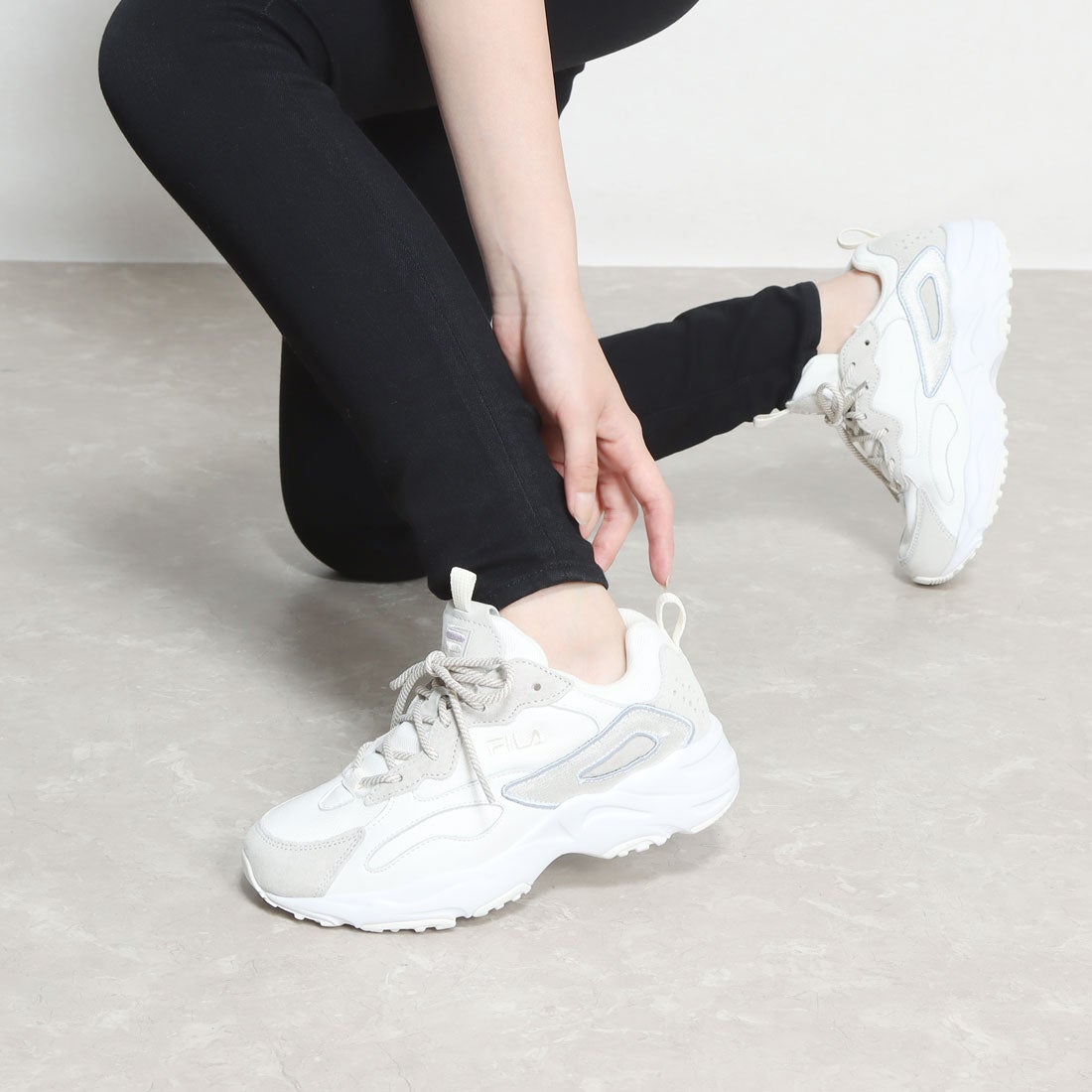BE:FIRST 着用モデル】 フィラ FILA RAY TRACER GRN-philia （bright white/snow white）  -アウトレット通販 ロコレット (LOCOLET)