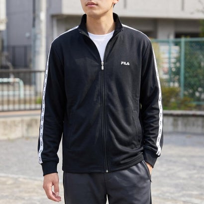 フィラ FILA LOGO TAPE TRACK TOP / ロゴテープ トラックトップ / カジュアルウェア / メンズ （BLACK）｜詳細画像