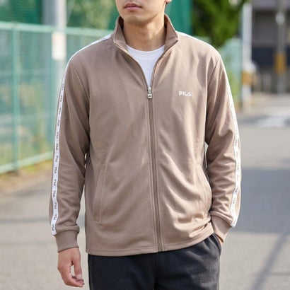 フィラ FILA LOGO TAPE TRACK TOP / ロゴテープ トラックトップ / カジュアルウェア / メンズ （KHAKI）｜詳細画像