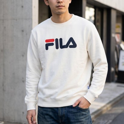 LINEAR LOGO SWEAT SHIRT / リニアロゴ グラフィックスウェットシャツ / カジュアルウェア / メンズ （O.WHITE）｜詳細画像