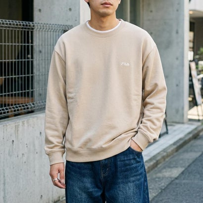 ONE POINT SWEAT SHIRT / ワンポイント スウェットシャツ / カジュアルウェア / メンズ （BEIGE）｜詳細画像