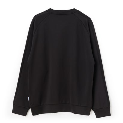 DOUBLE KNIT SWEAT SHIRT / ダンボールニット スウェットシャツ / カジュアルウェア / メンズ （BLACK）｜詳細画像