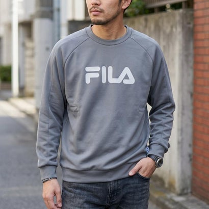 DOUBLE KNIT SWEAT SHIRT / ダンボールニット スウェットシャツ / カジュアルウェア / メンズ （C.GREY）｜詳細画像