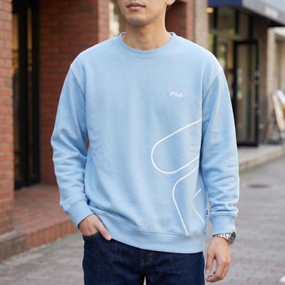 FLOATING LOGO SWEAT SHIRT / フローティングロゴ グラフィックスウェットシャツ / カジュアルウェア / メンズ （L.BLUE）｜詳細画像