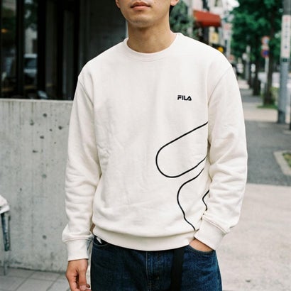 FLOATING LOGO SWEAT SHIRT / フローティングロゴ グラフィックスウェットシャツ / カジュアルウェア / メンズ （O.WHITE）｜詳細画像