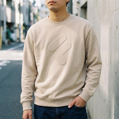 EMBOSS LOGO SWEAT SHIRT / エンボスロゴ スウェットシャツ / カジュアルウェア / メンズ （BEIGE）｜詳細画像