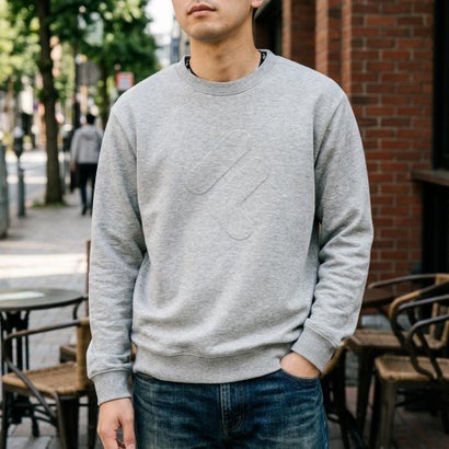 EMBOSS LOGO SWEAT SHIRT / エンボスロゴ スウェットシャツ / カジュアルウェア / メンズ （M.GREY）｜詳細画像