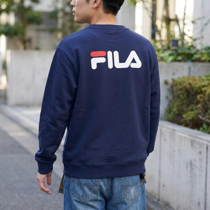 LINEAR LOGO SWEAT SHIRT / リニアロゴ グラフィックスウェットシャツ / カジュアルウェア / メンズ （NAVY）｜詳細画像