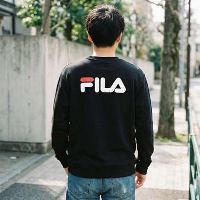 LINEAR LOGO SWEAT SHIRT / リニアロゴ グラフィックスウェットシャツ / カジュアルウェア / メンズ （BLACK）｜詳細画像