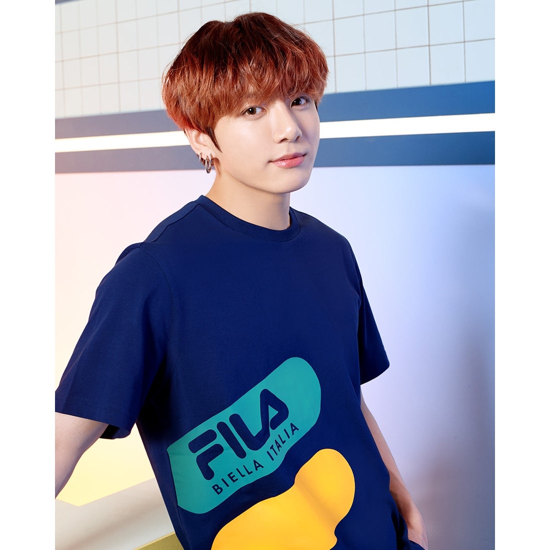 フィラ FILA FILA BTS JUNG KOOK T-Shirt （NAVY） -waja bazar -  海外ファッションブランド通販サイト【公式】