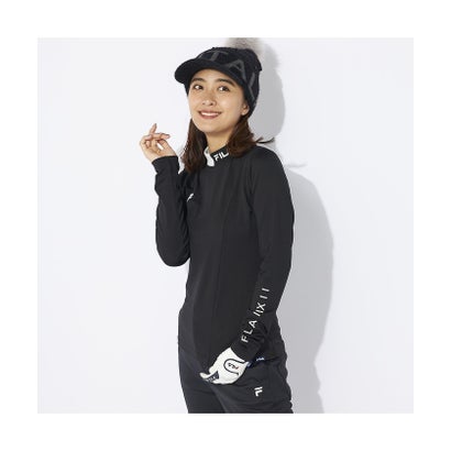 フィラ/レディス/FILA GOLF 長袖モックネックシャツ （ブラック）｜詳細画像
