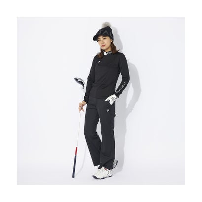 フィラ/レディス/FILA GOLF 長袖モックネックシャツ （ブラック）｜詳細画像