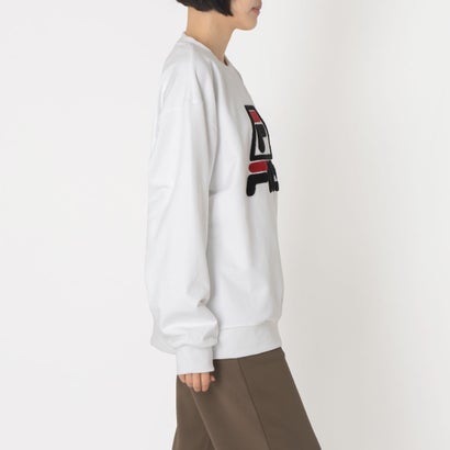 フィラ FILA BASKETBALL SWEAT SHIRT / バスケットボール スウェットシャツ / カジュアルウェア / レディース （WHITE）｜詳細画像