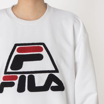 フィラ FILA BASKETBALL SWEAT SHIRT / バスケットボール スウェットシャツ / カジュアルウェア / レディース （WHITE）｜詳細画像