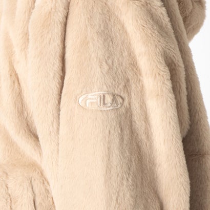 CIRCLE LOGO FUR HOODIE JACKET / サークルロゴ ファーフーディジャケット / カジュアルウェア / レディース （BEIGE）｜詳細画像