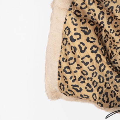 CIRCLE LOGO FUR HOODIE JACKET / サークルロゴ ファーフーディジャケット / カジュアルウェア / レディース （BEIGE）｜詳細画像