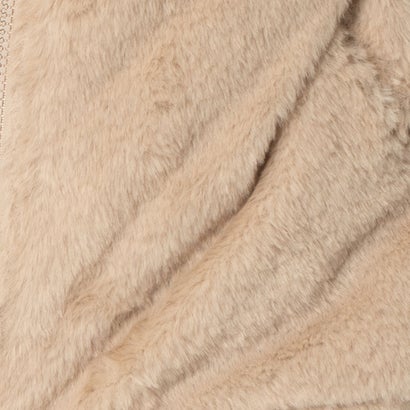 CIRCLE LOGO FUR HOODIE JACKET / サークルロゴ ファーフーディジャケット / カジュアルウェア / レディース （BEIGE）｜詳細画像