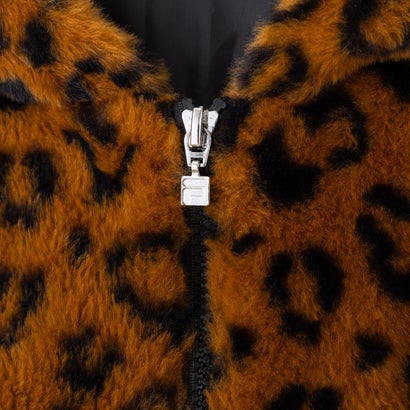CIRCLE LOGO FUR HOODIE JACKET / サークルロゴ ファーフーディジャケット / カジュアルウェア / レディース （BROWN）｜詳細画像